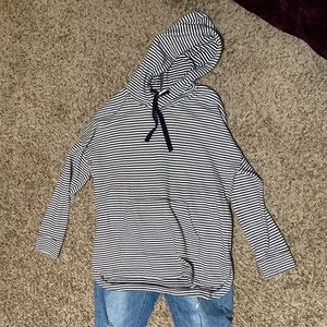 A New Day Women’s Striped Long Sleeve Hoodie Sweatshirt